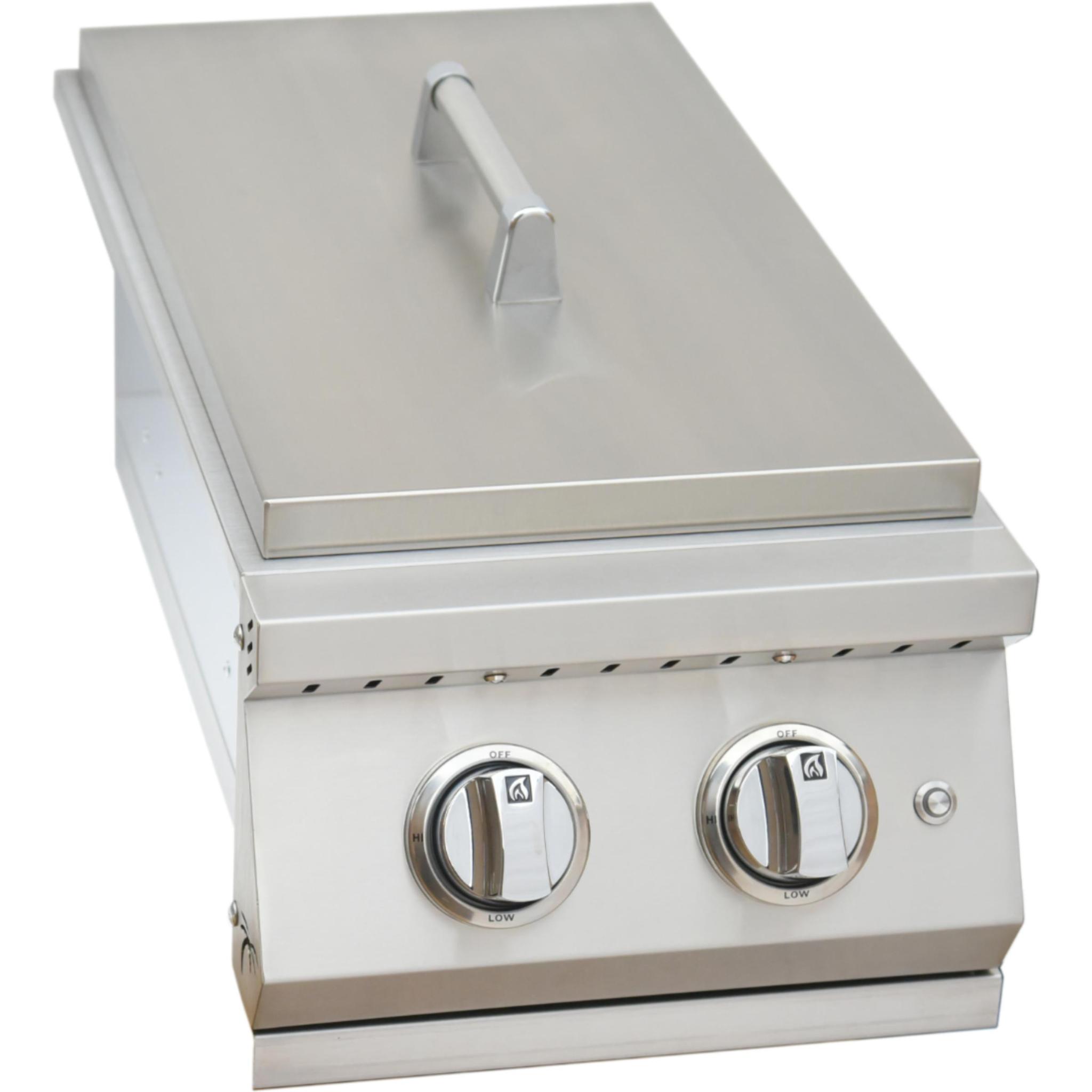 KoKoMo Grills Professional Double Side Burner with Removable Cover