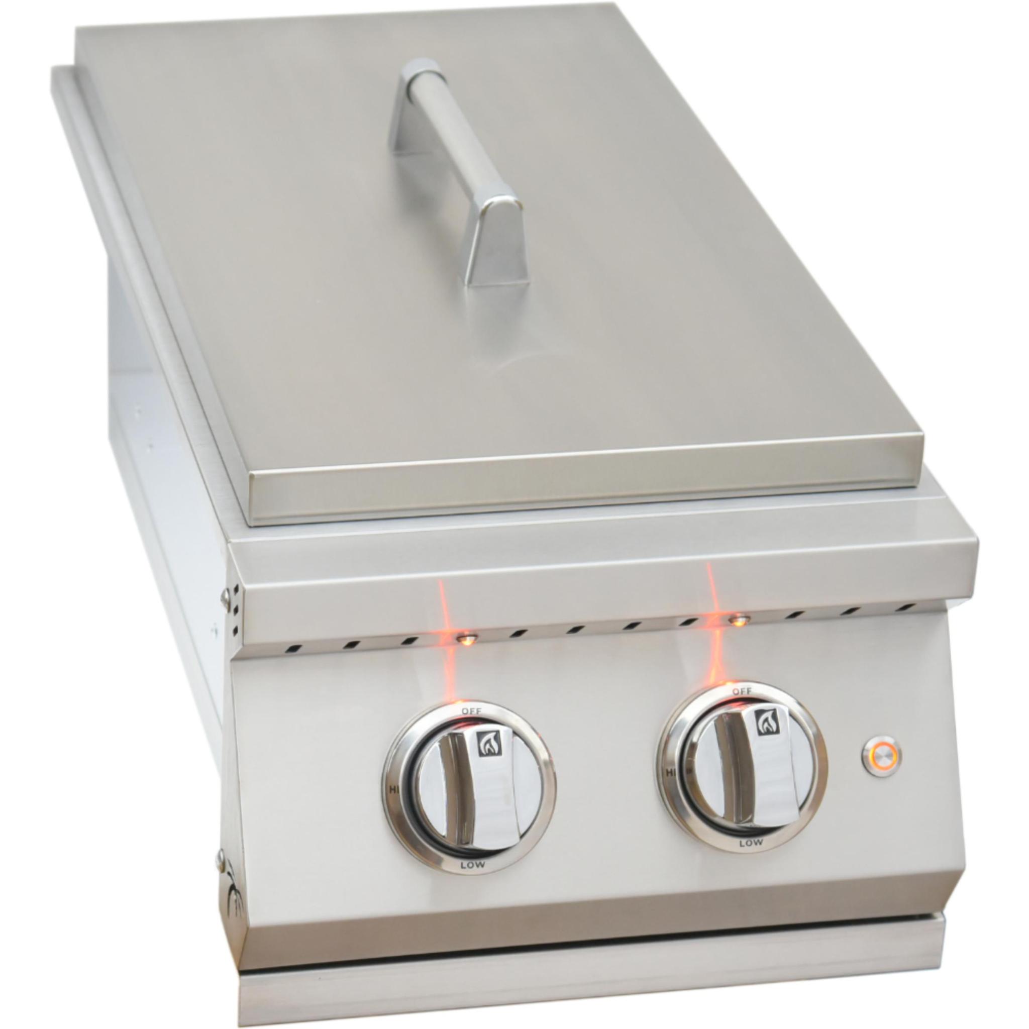 KoKoMo Grills Professional Double Side Burner with Removable Cover