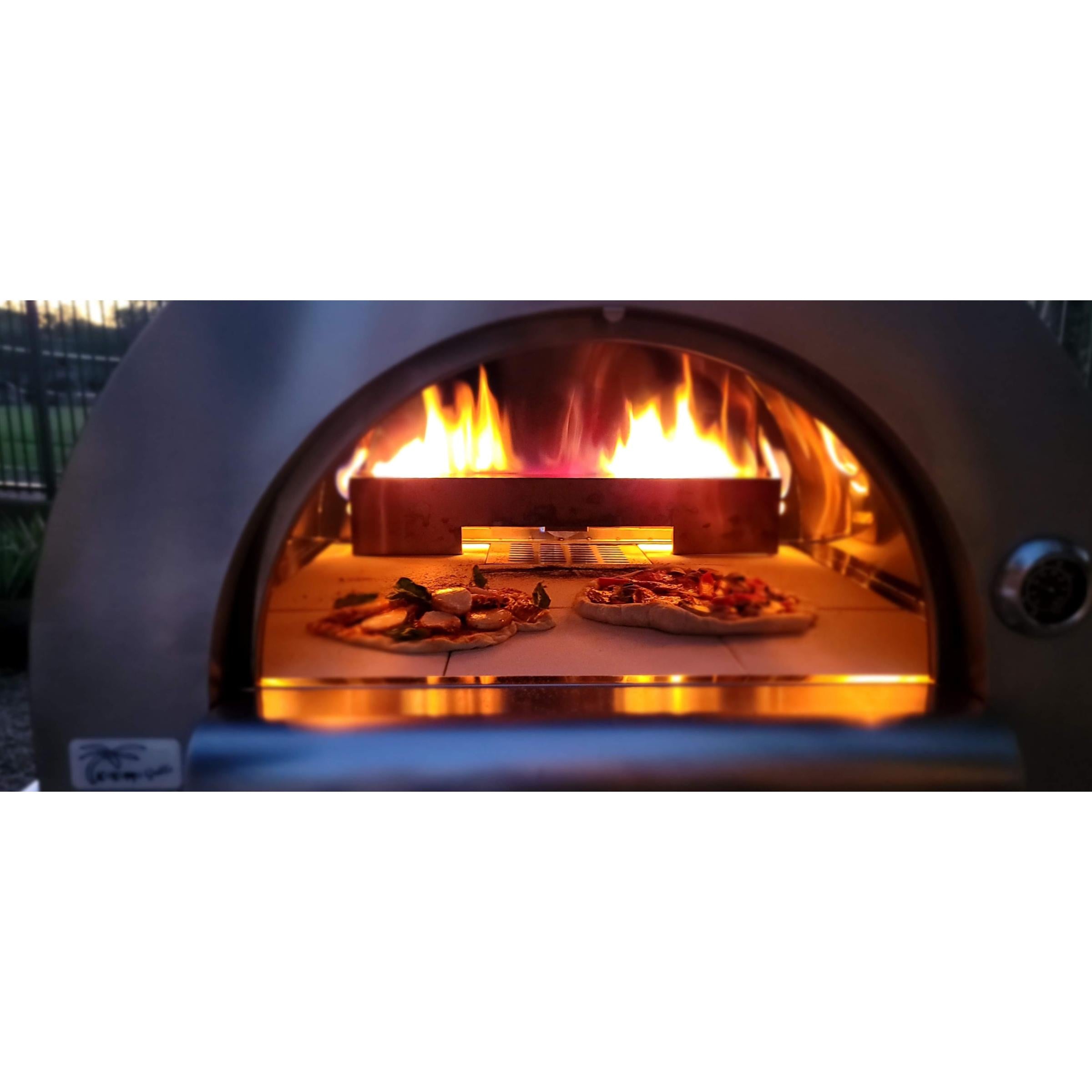 Kokomo 32 Inch Dual Fuel Gas or Wood Fired Stainless Steel Pizza Oven