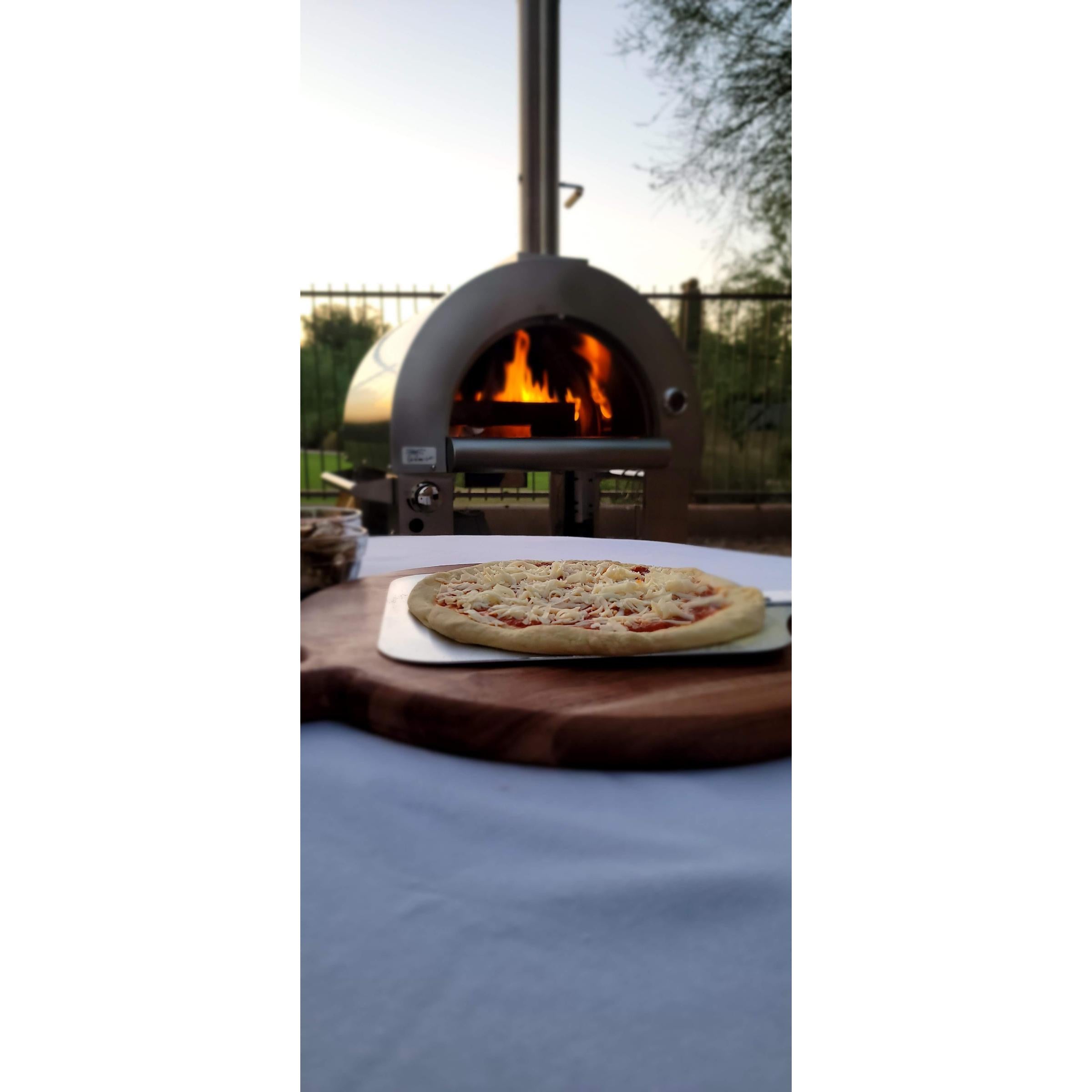 Kokomo 32 Inch Dual Fuel Gas or Wood Fired Stainless Steel Pizza Oven